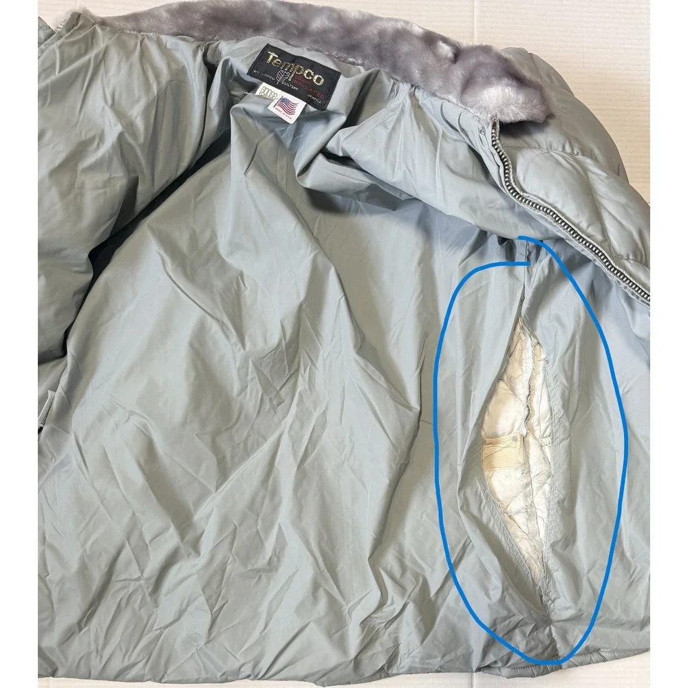 TEMPCO - Men's VTG 70s USA Goose Down Quilted Insulated Puffer Jacket - Size 44‎